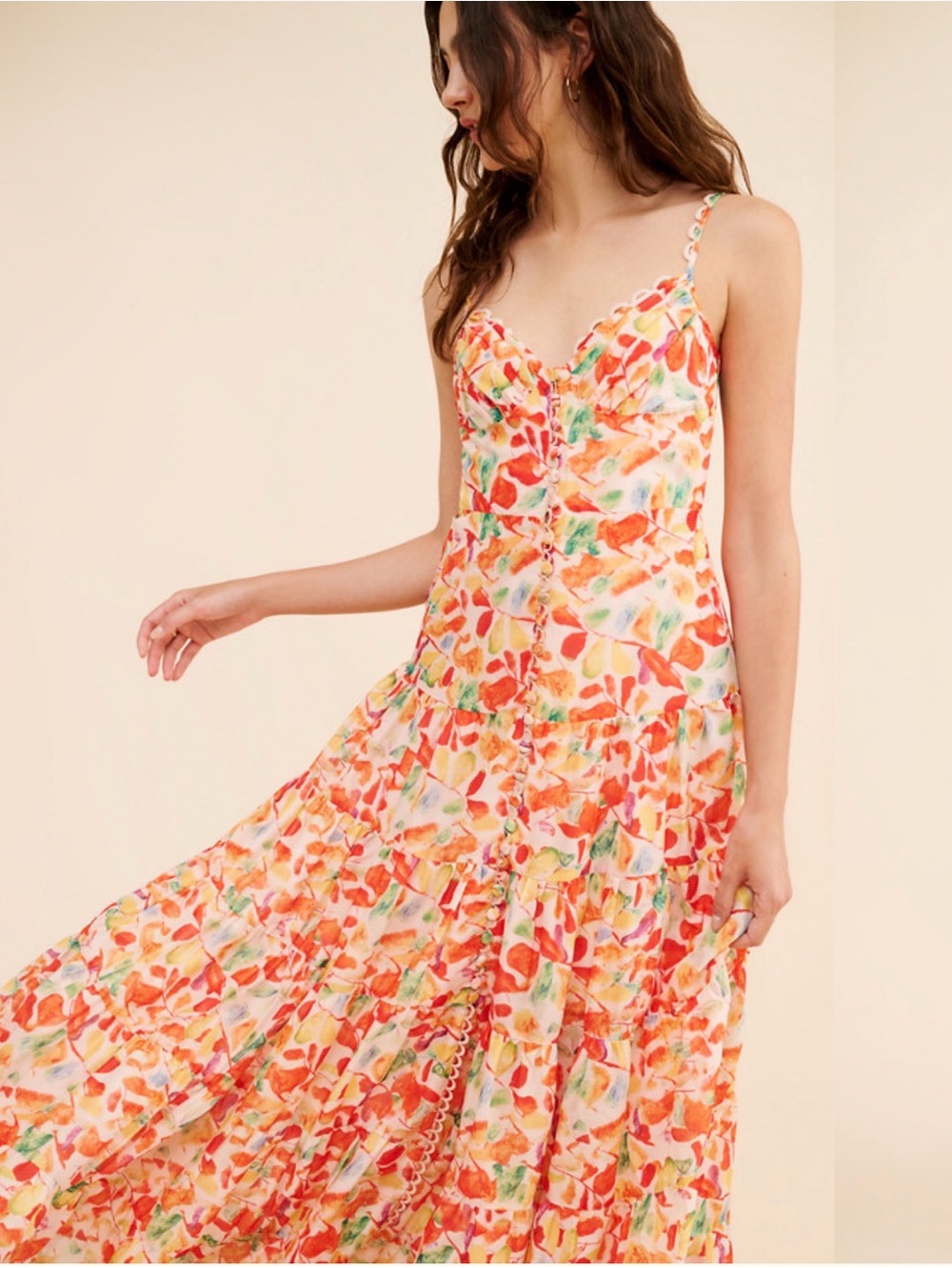 ASTR the Label Tazia Floral Maxi Dress in a red multi print - Picture 4 of 8